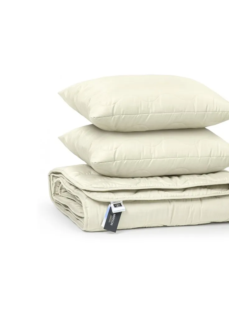 Ковдра Набір Евкаліптовий №1704 Eco Light Creamy Ковдра 145х215+ (2200002656153) Mirson (254082087)