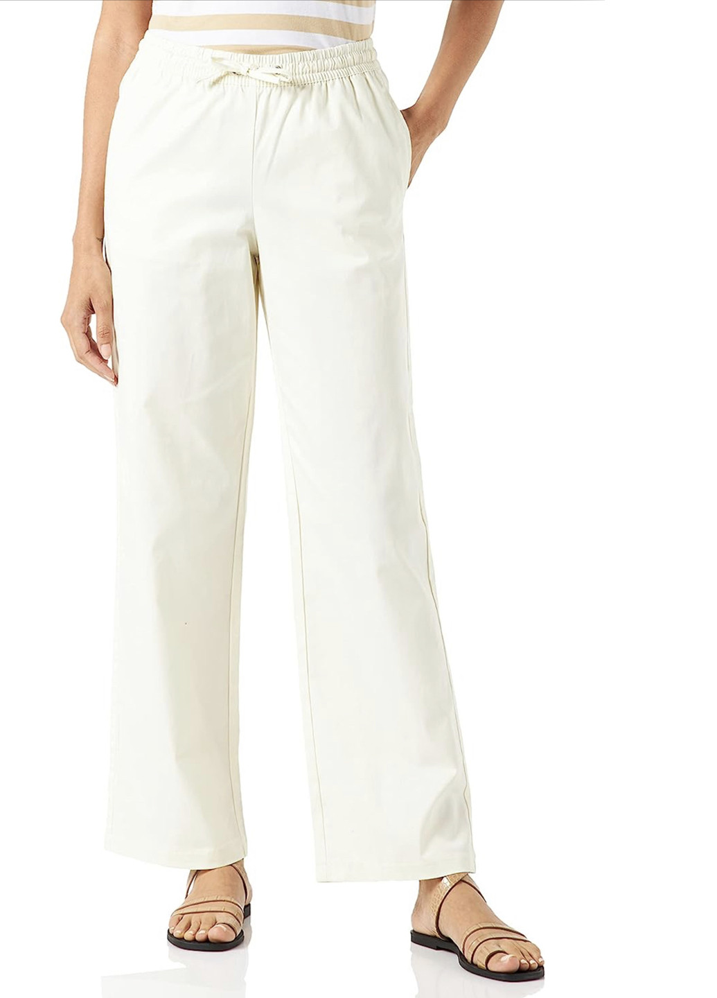 Белые кэжуал демисезонные прямые брюки Jack & Jones