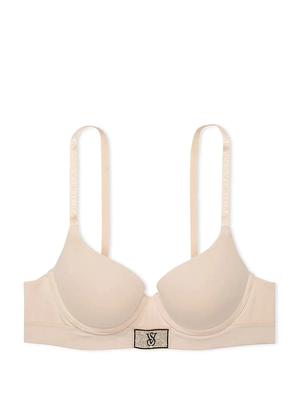 Бежевый демисезонный комплект (бюстгальтер, трусики) Victoria's Secret