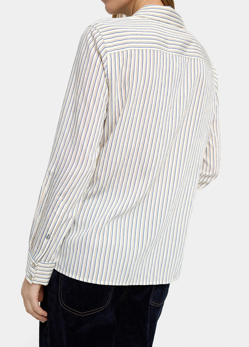 Белая кэжуал рубашка в полоску Parfois