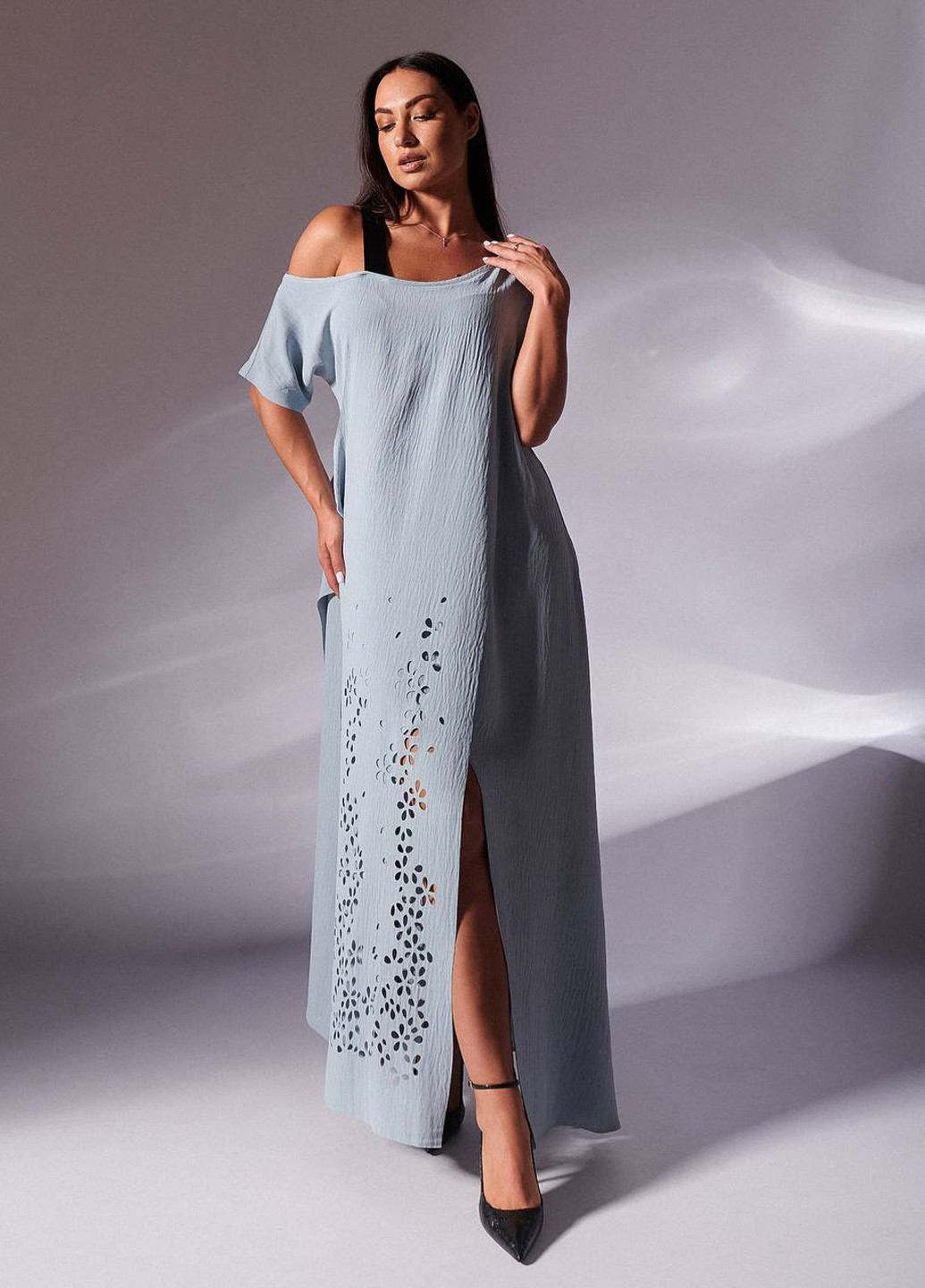 Сіра кежуал сукня оверсайз LibeAmore однотонна