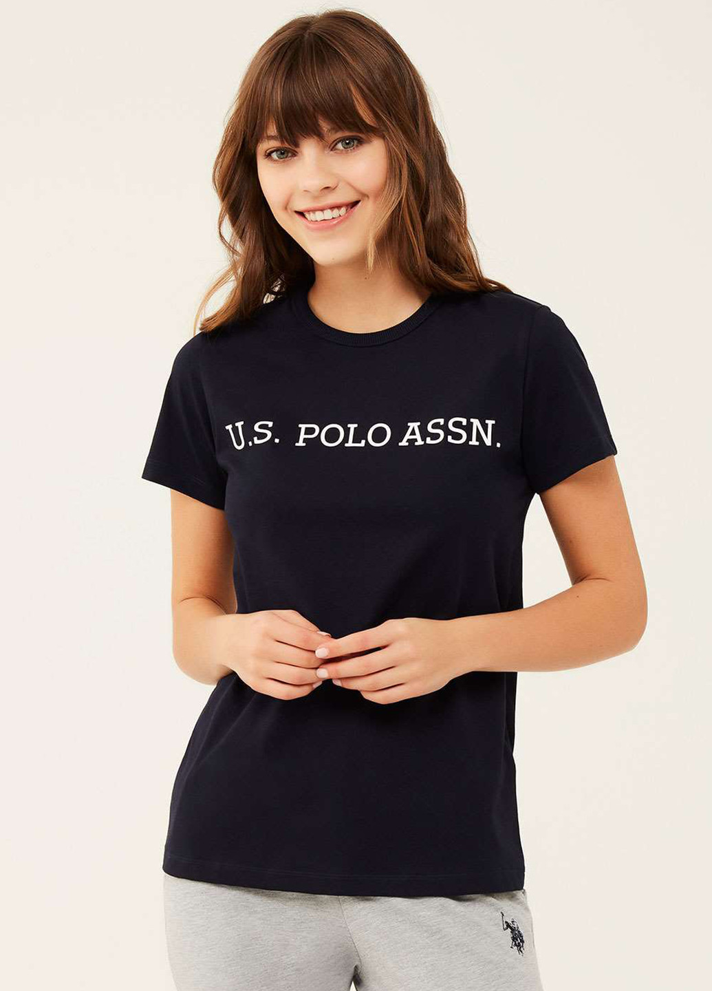Темно-синяя всесезон футболка U.S. Polo Assn.