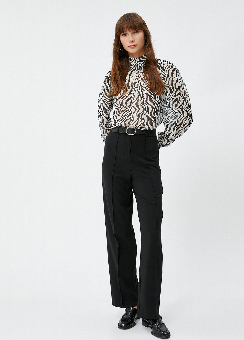 Чорно-біла блуза KOTON