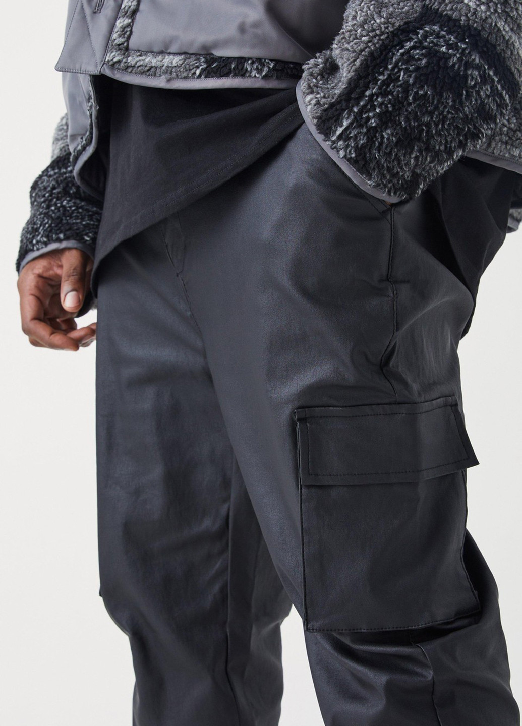 Черные кэжуал демисезонные карго брюки Boohoo