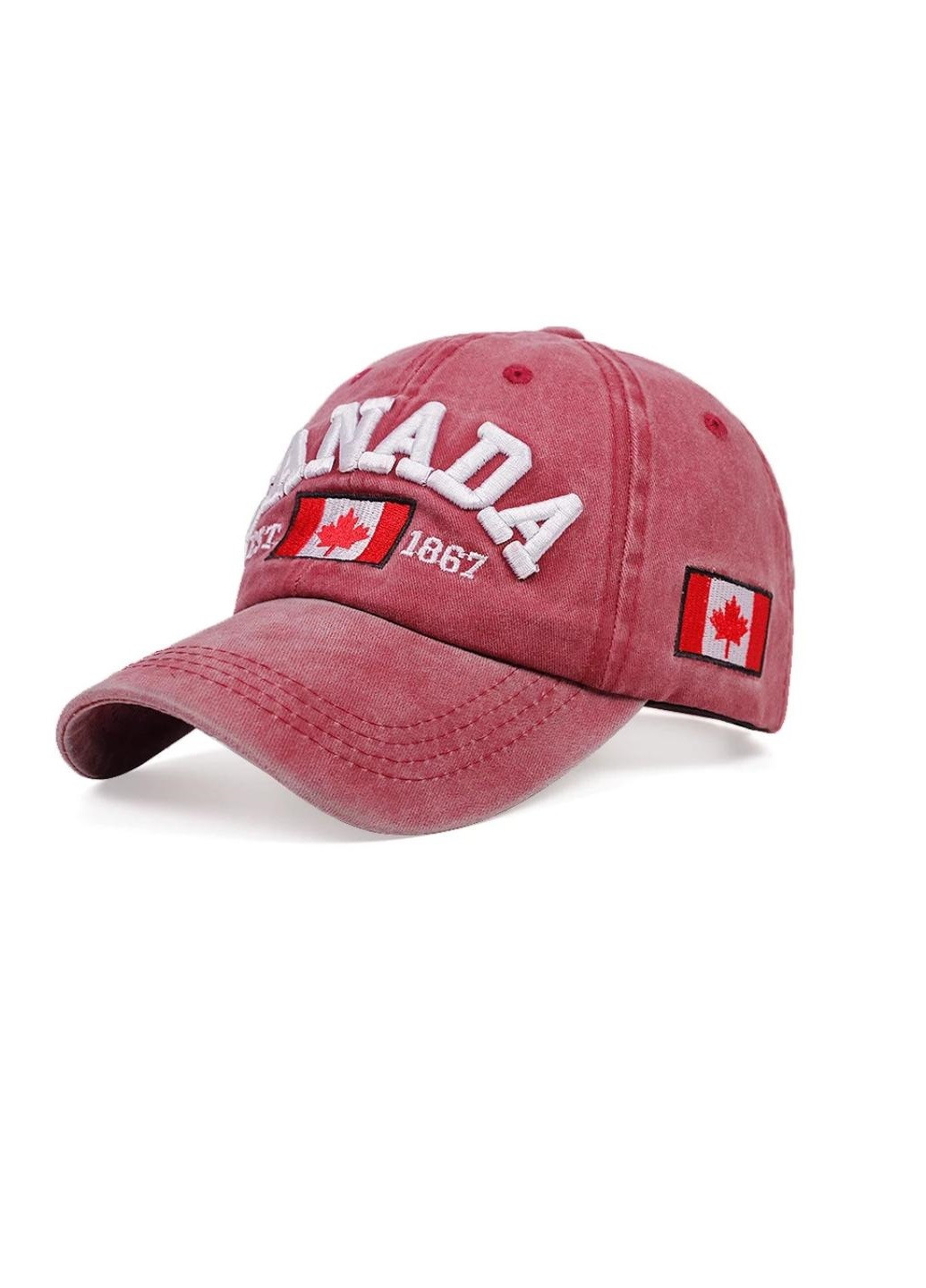 Кепка бейсболка Canada 2 унисекс Красный NoName бейсболка (250129550)