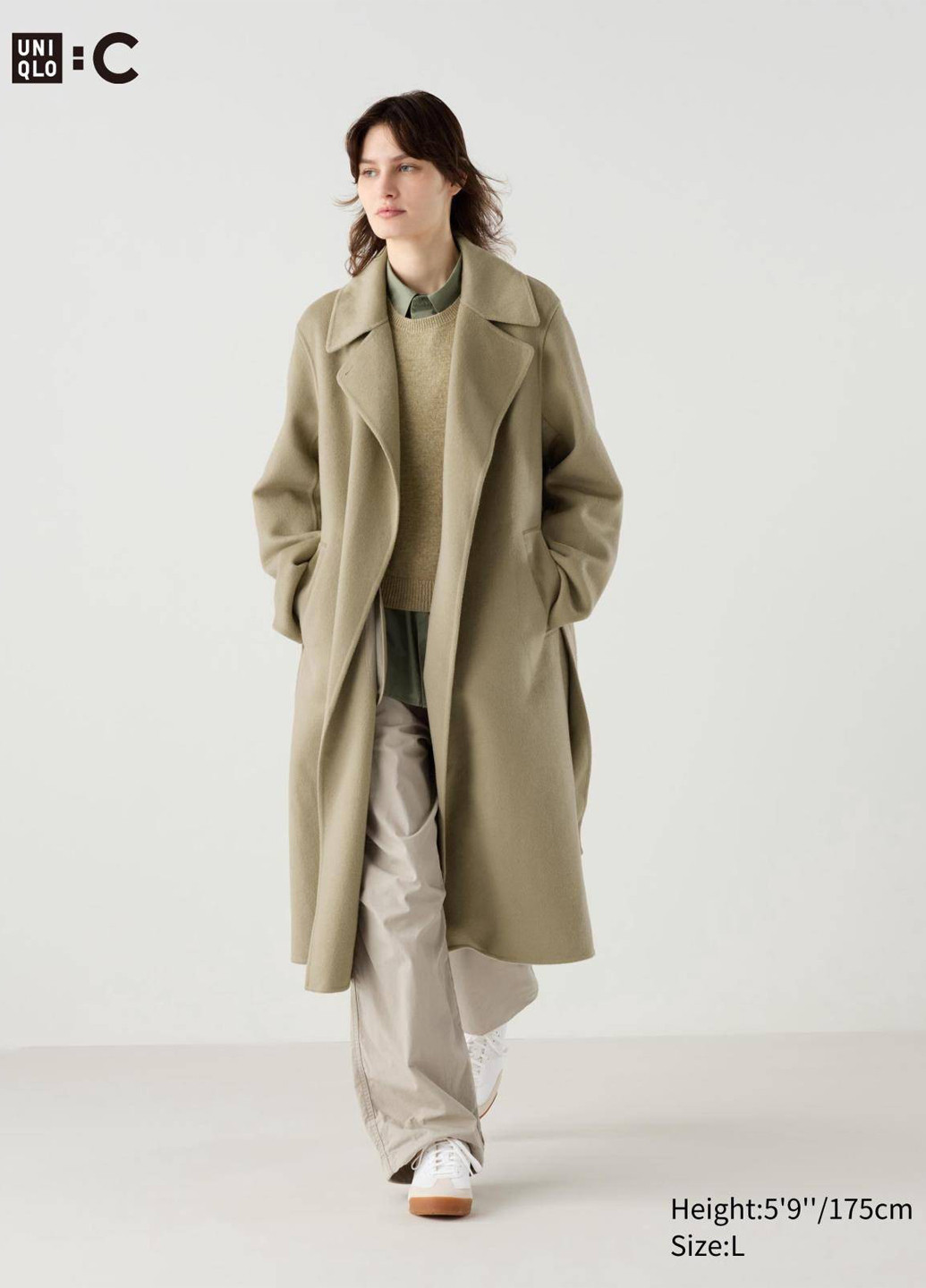 Бежеве демісезонне Пальто Uniqlo