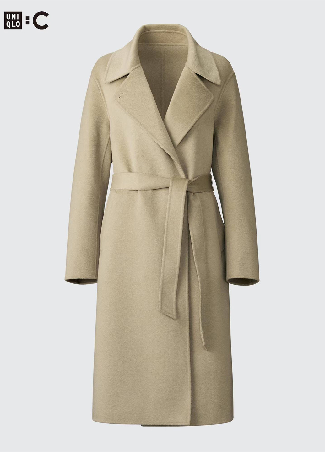 Бежеве демісезонне Пальто Uniqlo