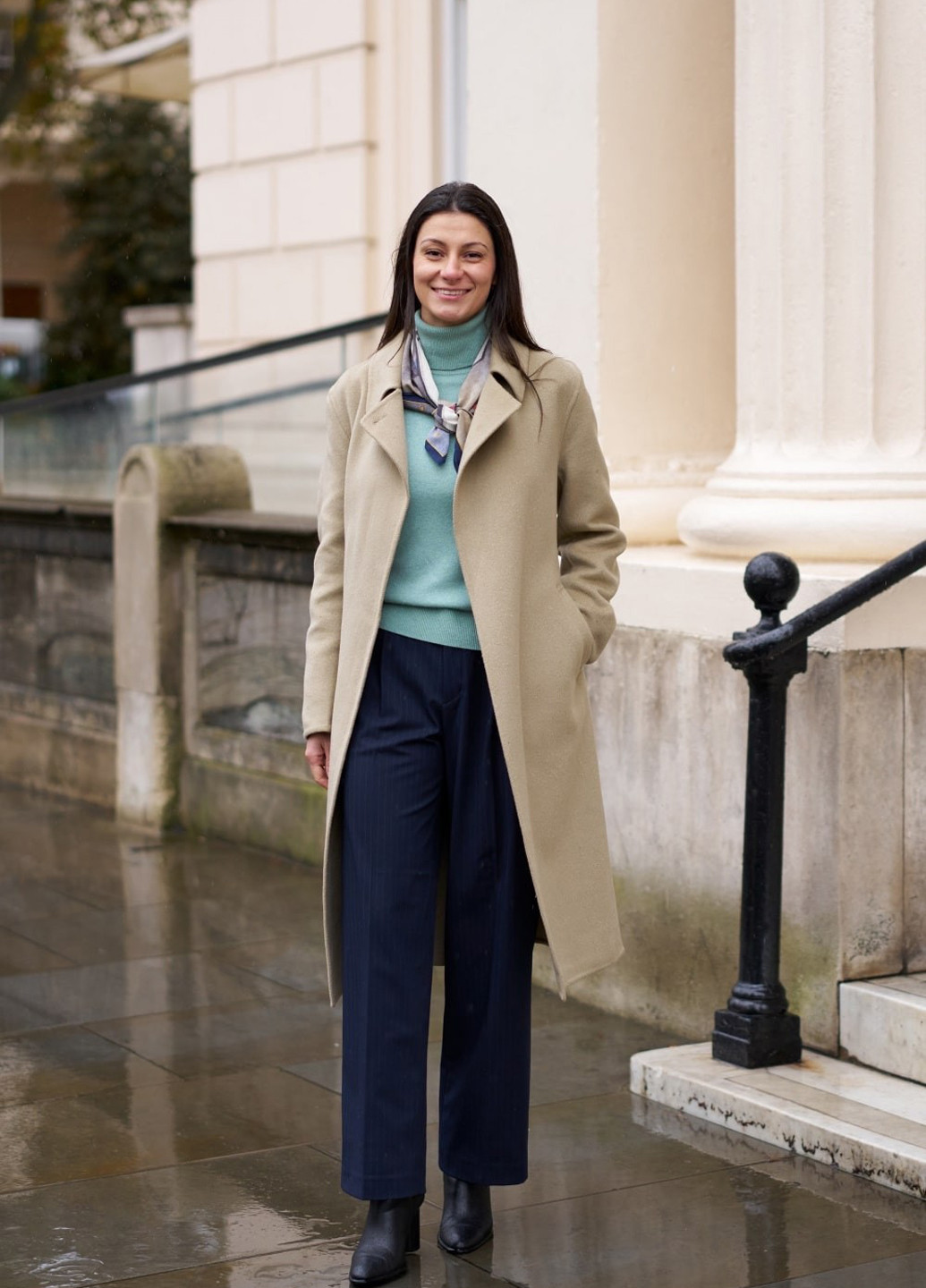 Бежеве демісезонне Пальто Uniqlo