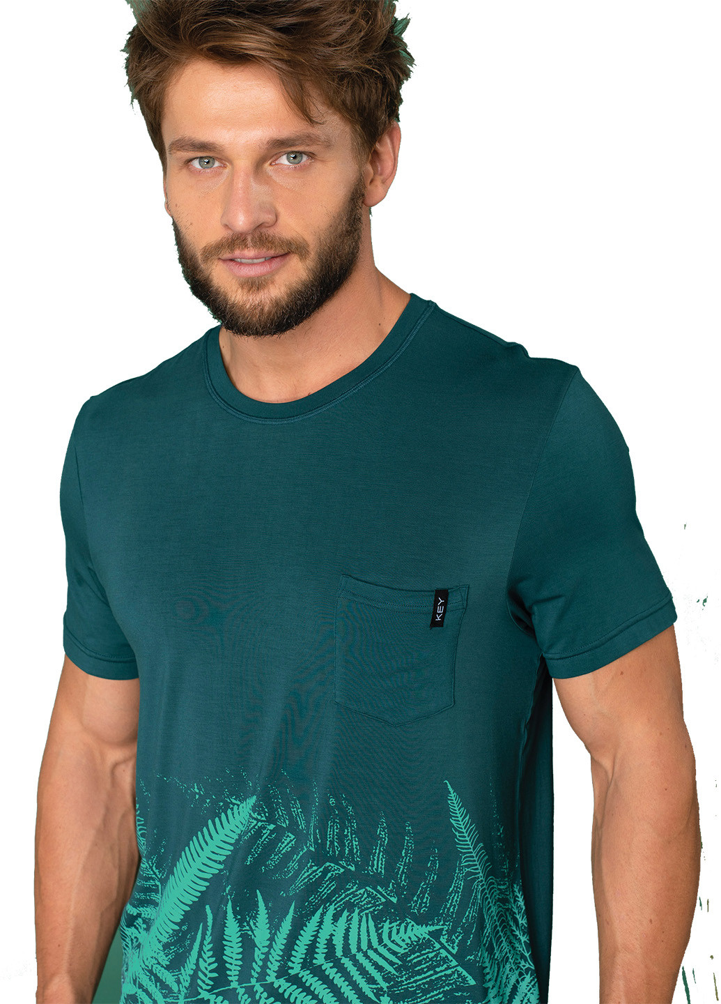 Зеленый демисезонный комплект (футболка, шорты) Key