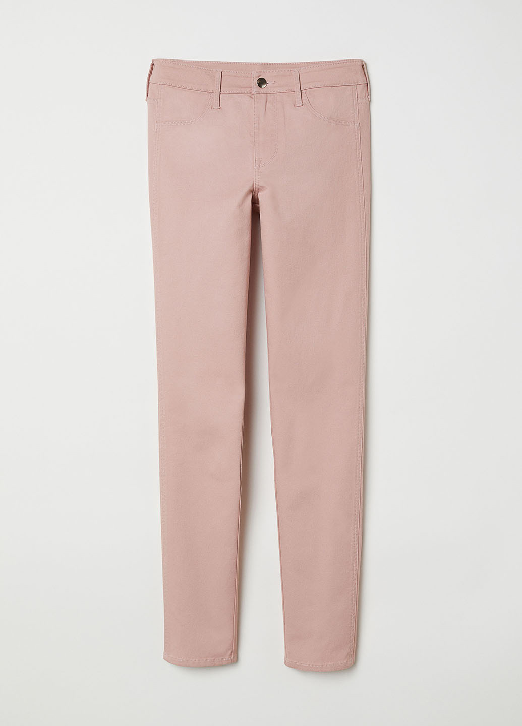 Темно-розовые демисезонные скинни, укороченные джинсы H&M