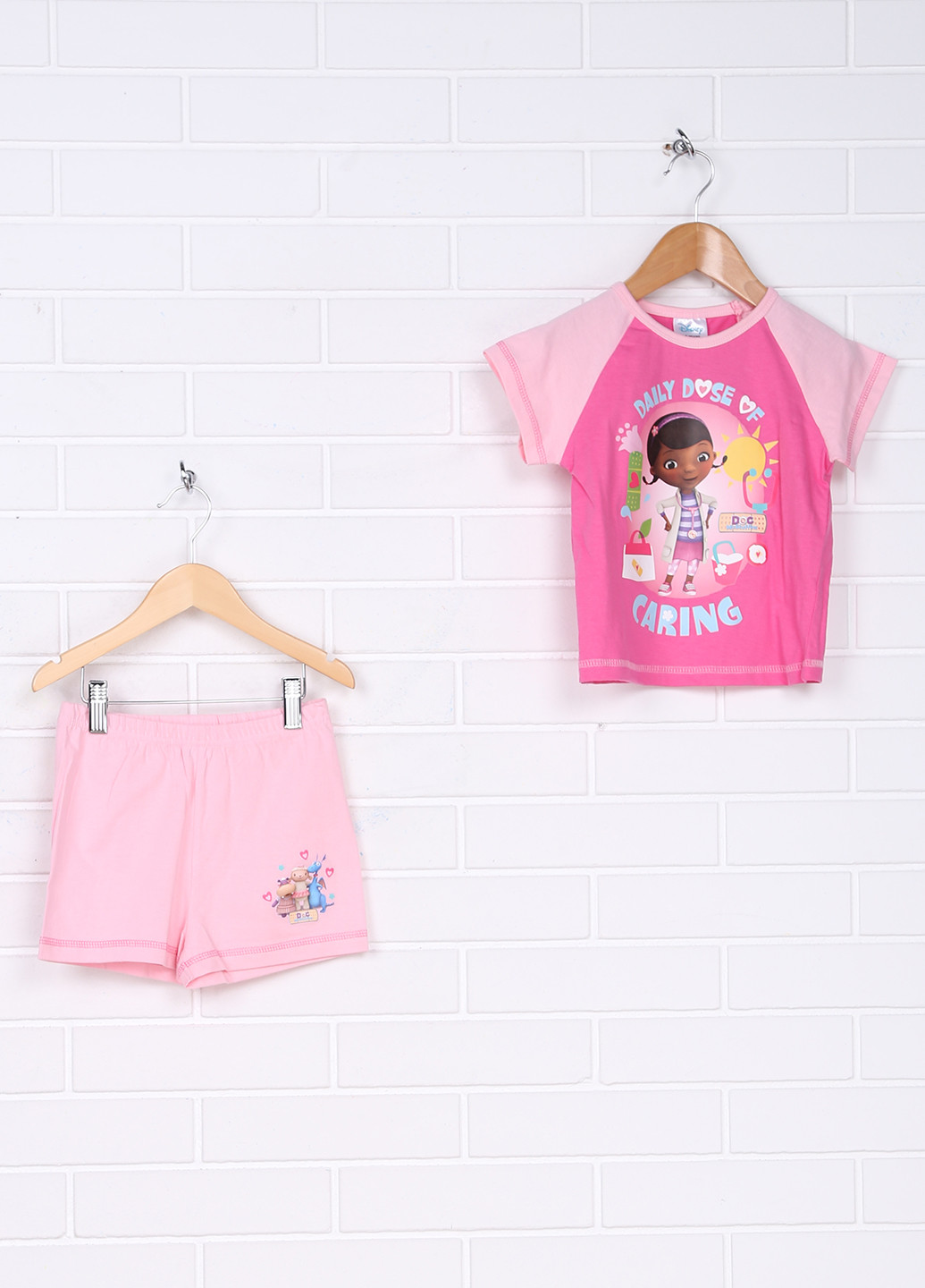 Рожева всесезон піжама (футболка, шорти) Disney