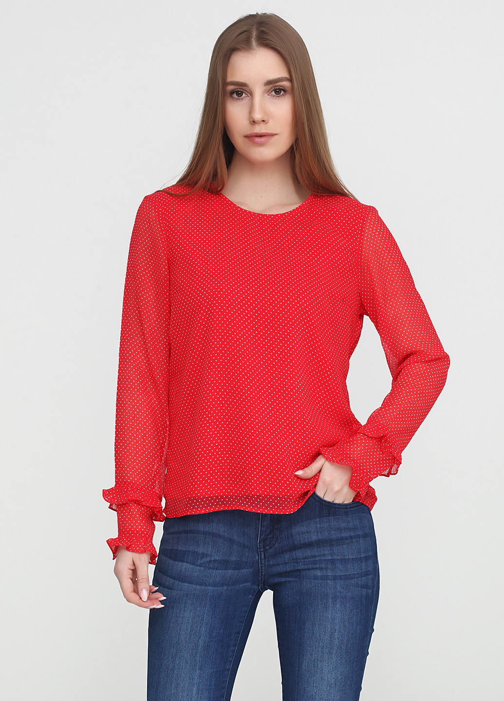 Красная демисезонная блуза Vila