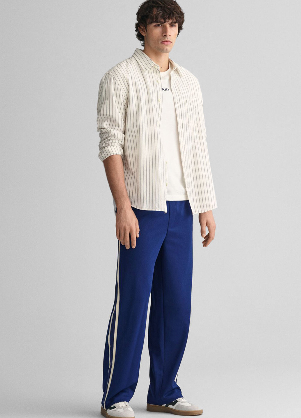 Синие спортивные демисезонные прямые брюки Gant