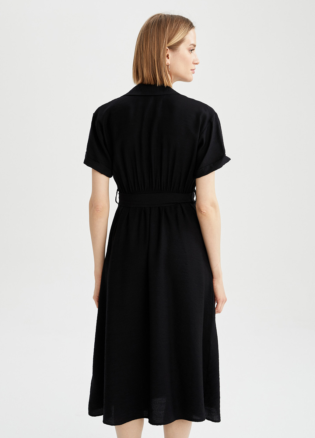 Чорна кежуал плаття, сукня сорочка DeFacto