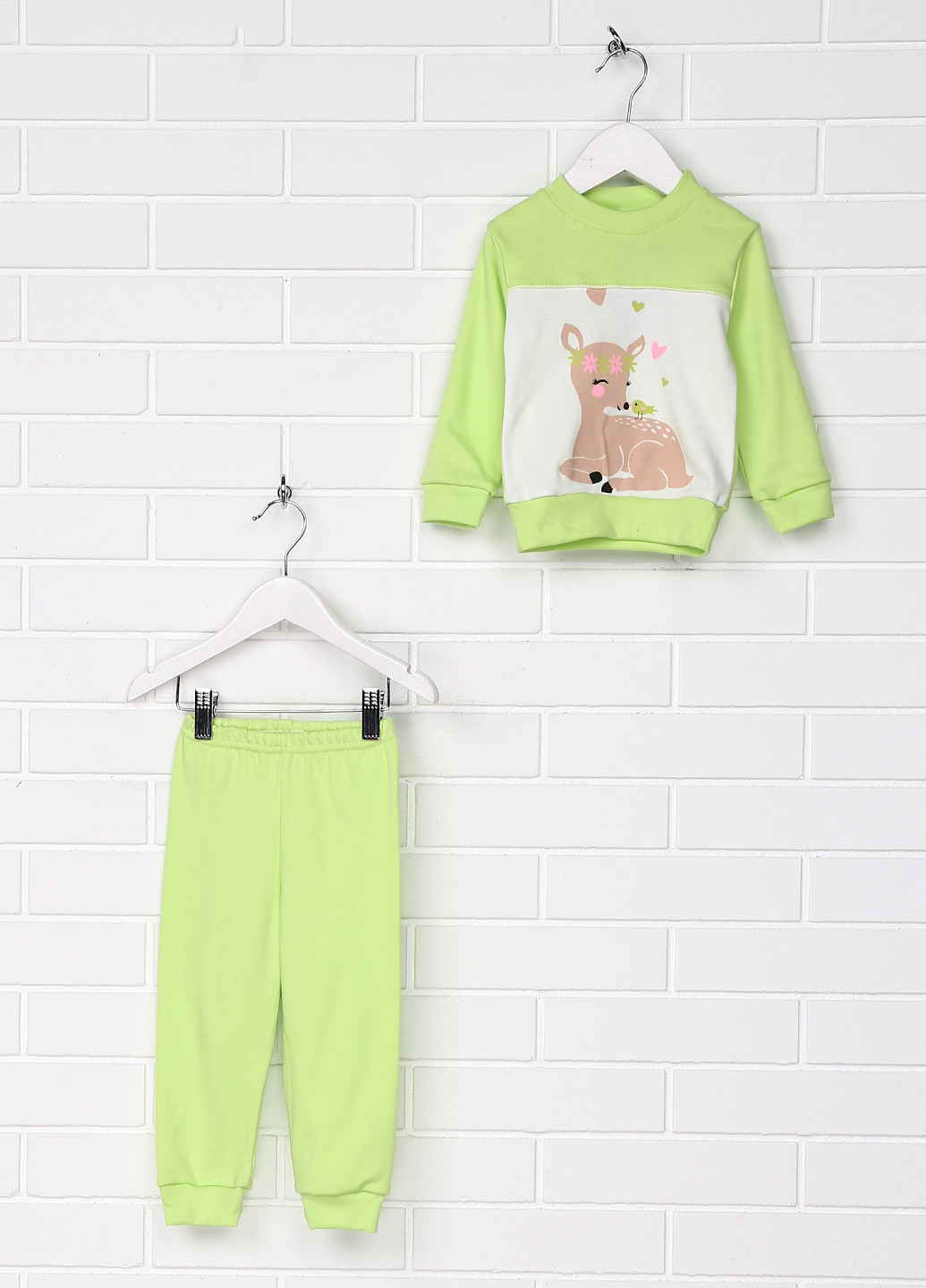Салатовая всесезон пижама (свитшот, брюки) Baby Art