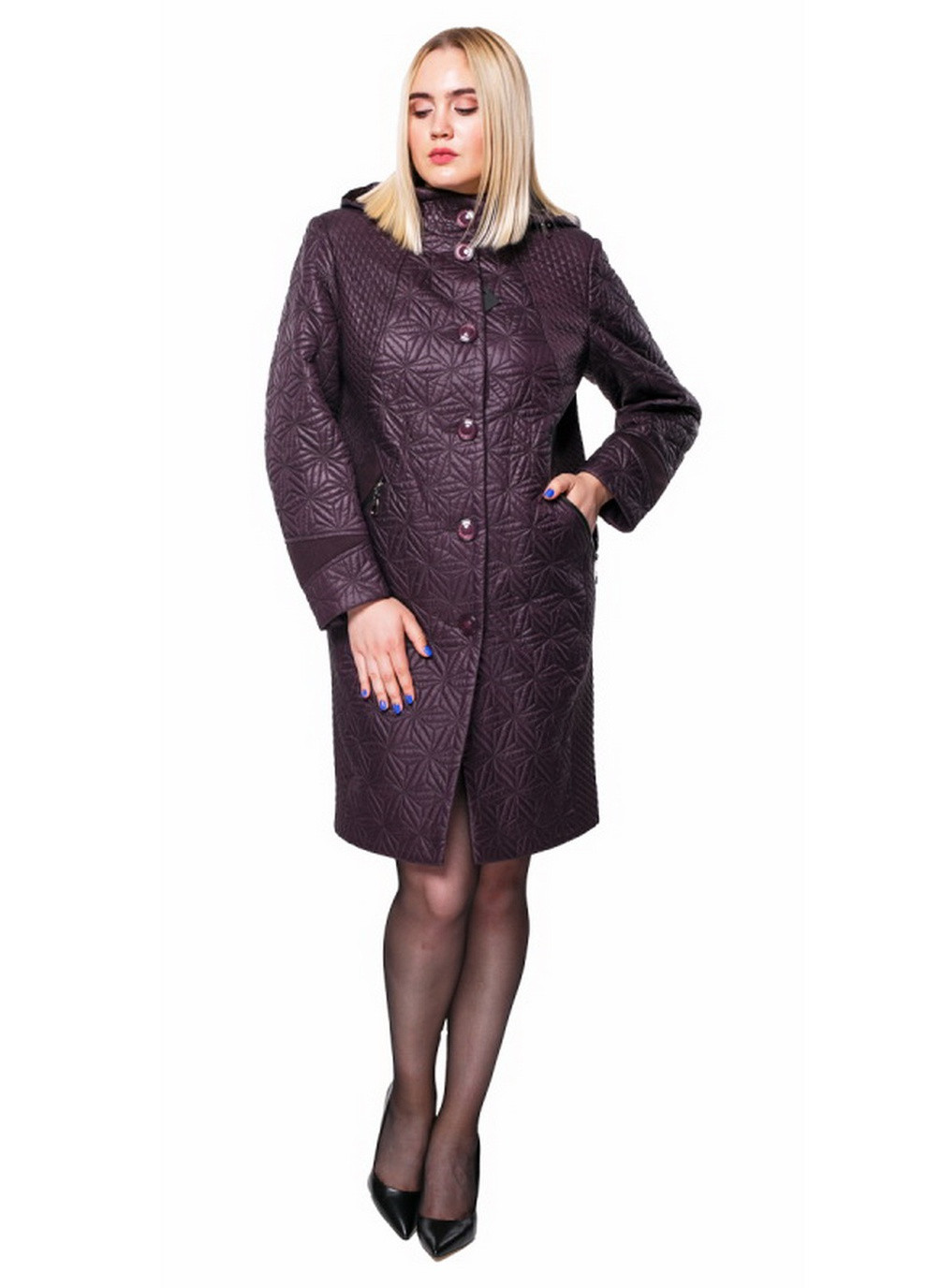 Темно-фіолетова демісезонна пальто Adonis