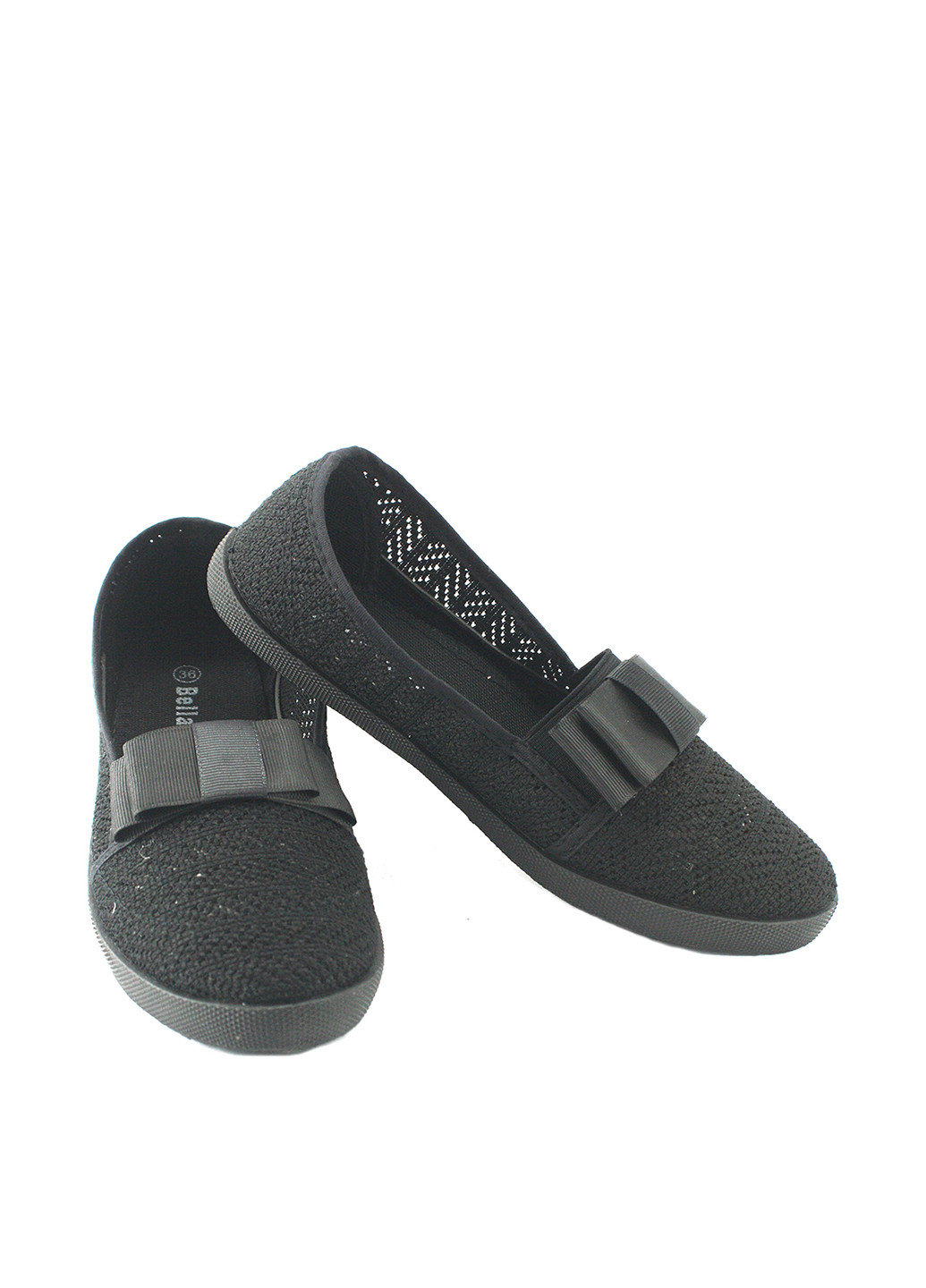 Чёрные эспадрильи однотонный бант (321828257)