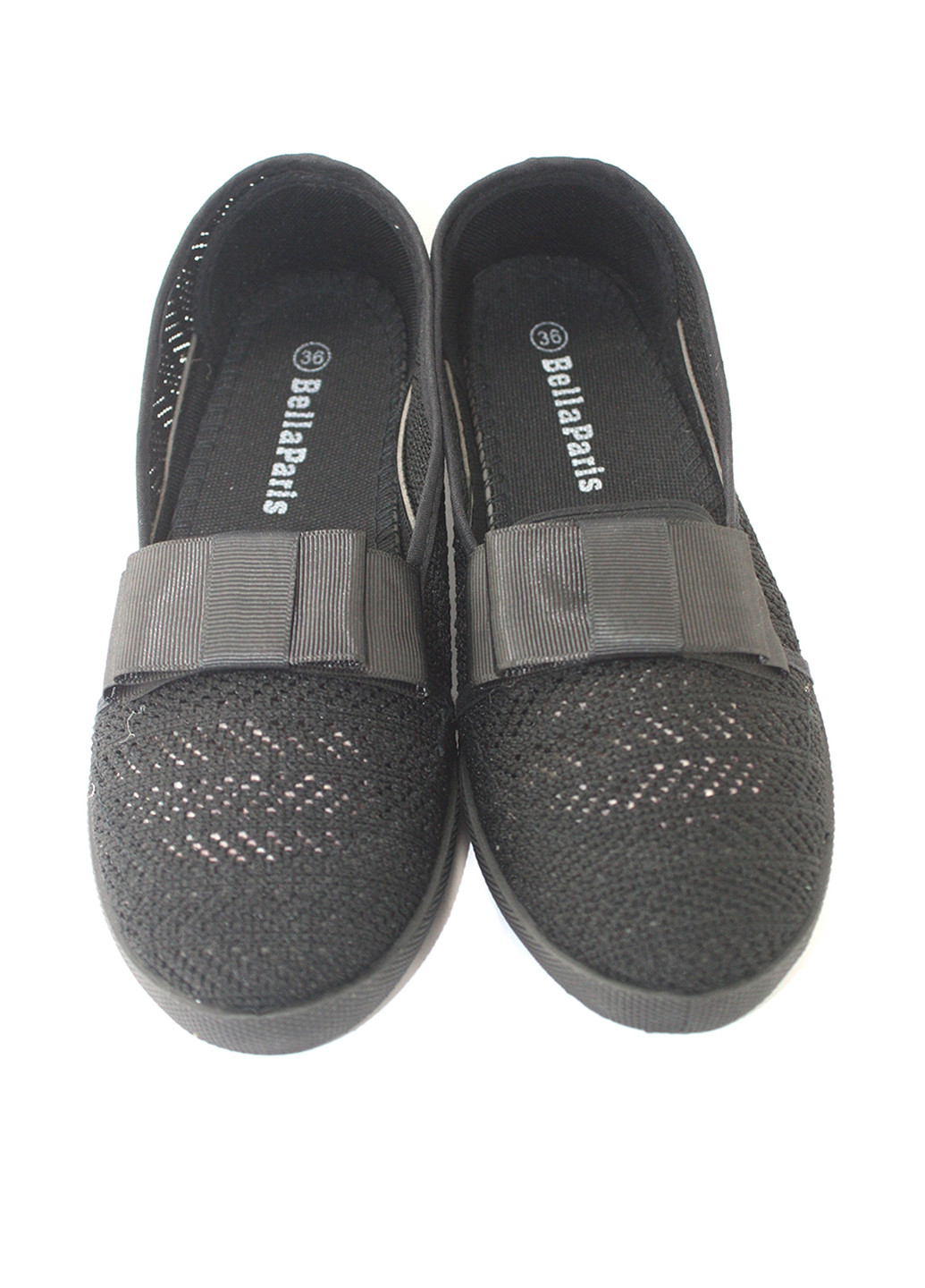 Чёрные эспадрильи однотонный бант (321828257)