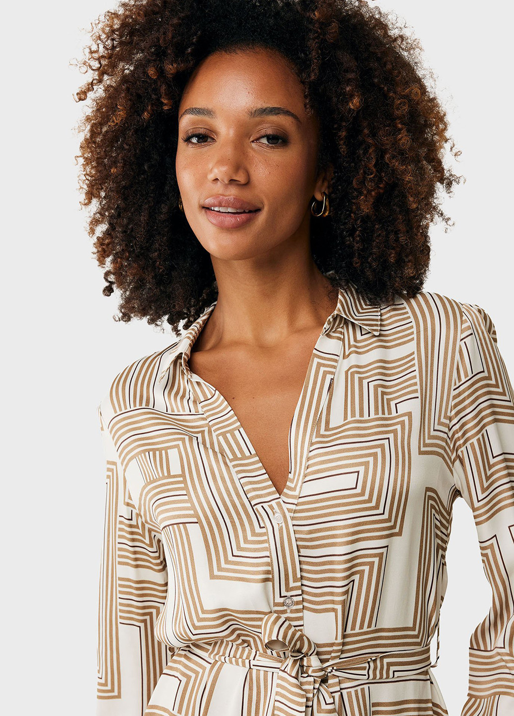 Білий кежуал сукня сукня-сорочка Mexx з геометричним візерунком