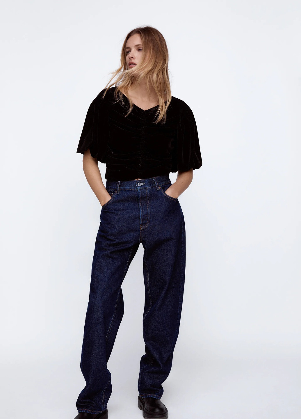 Чёрная блуза Zara