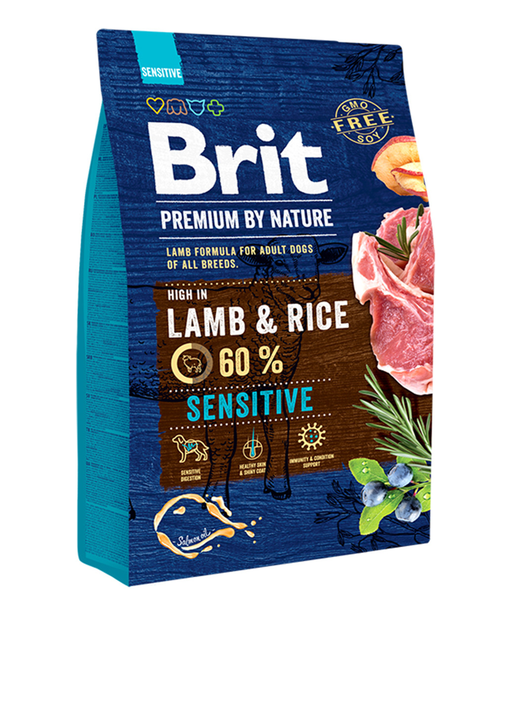 Корм для собак Dog Sensitive Lamb, 3 кг Brit Premium (134399594)