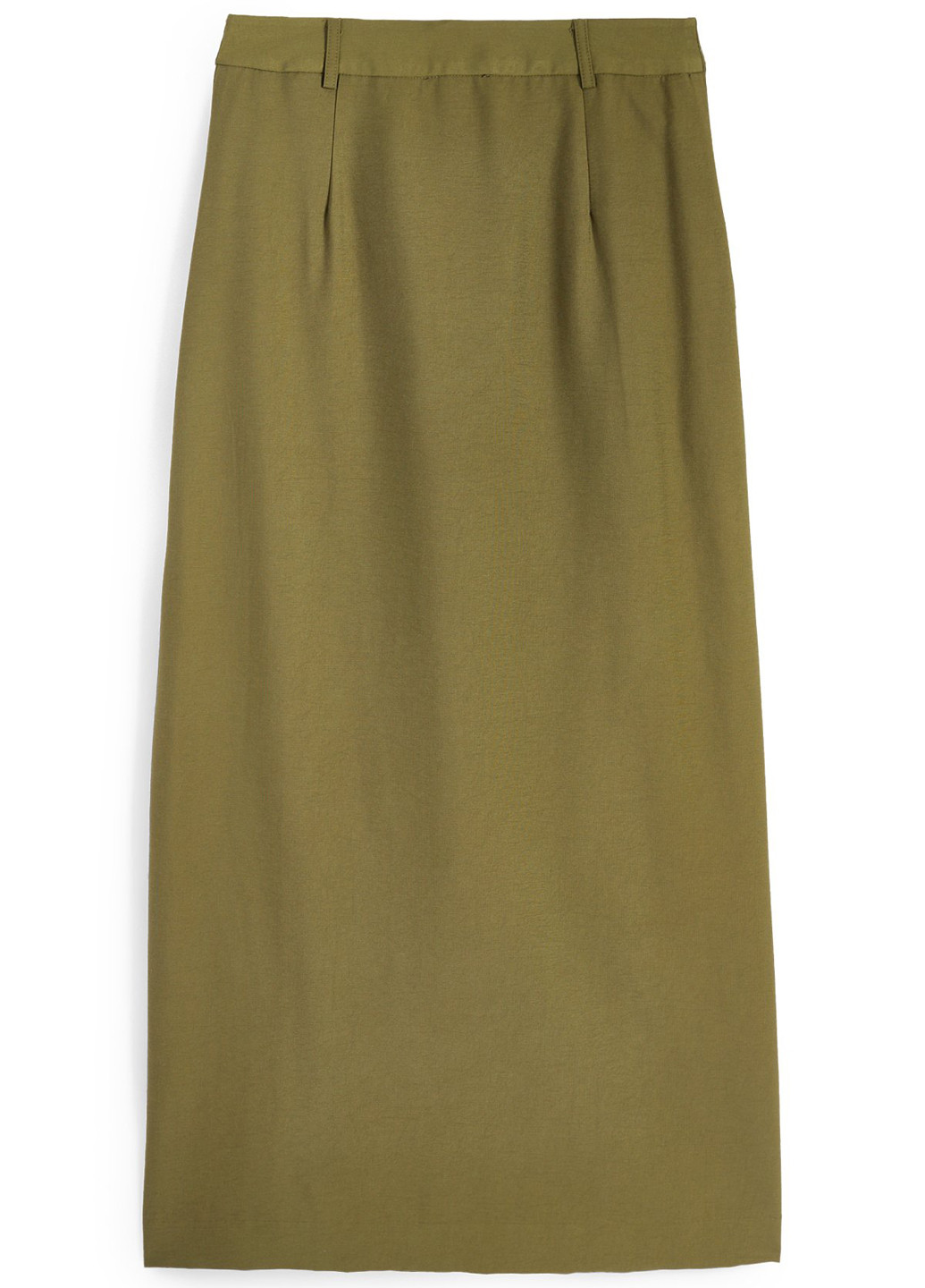 Оливковая (хаки) кэжуал однотонная юбка C&A на запах