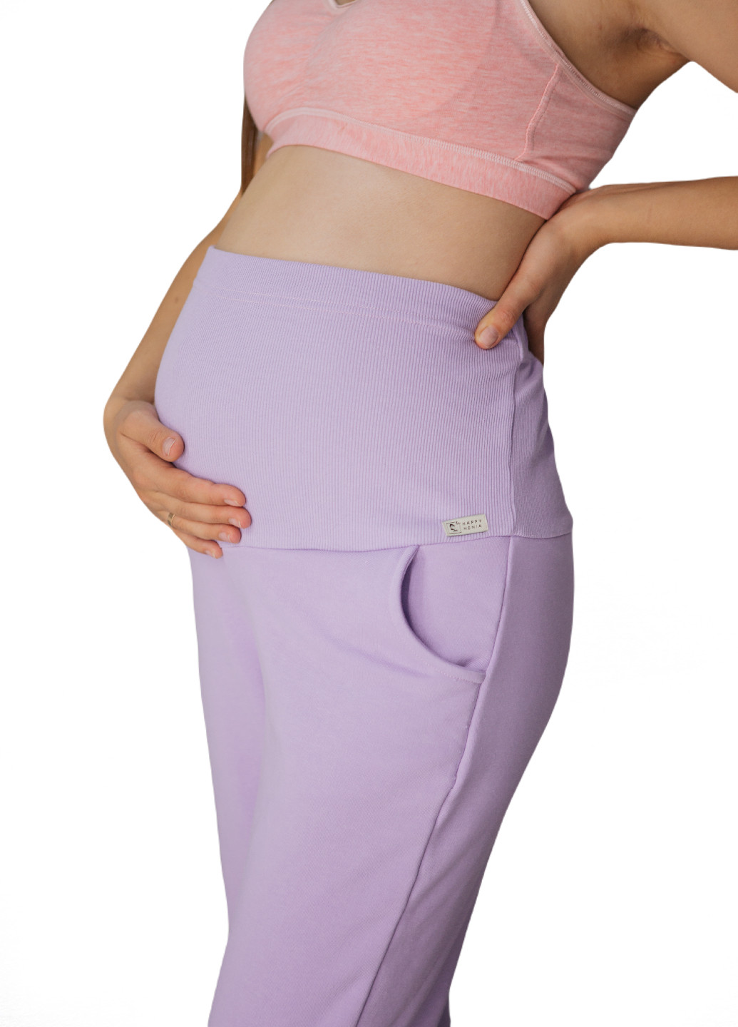 Утеплені спортивні штани-джогери для вагітних з кишеням HN (246266870)