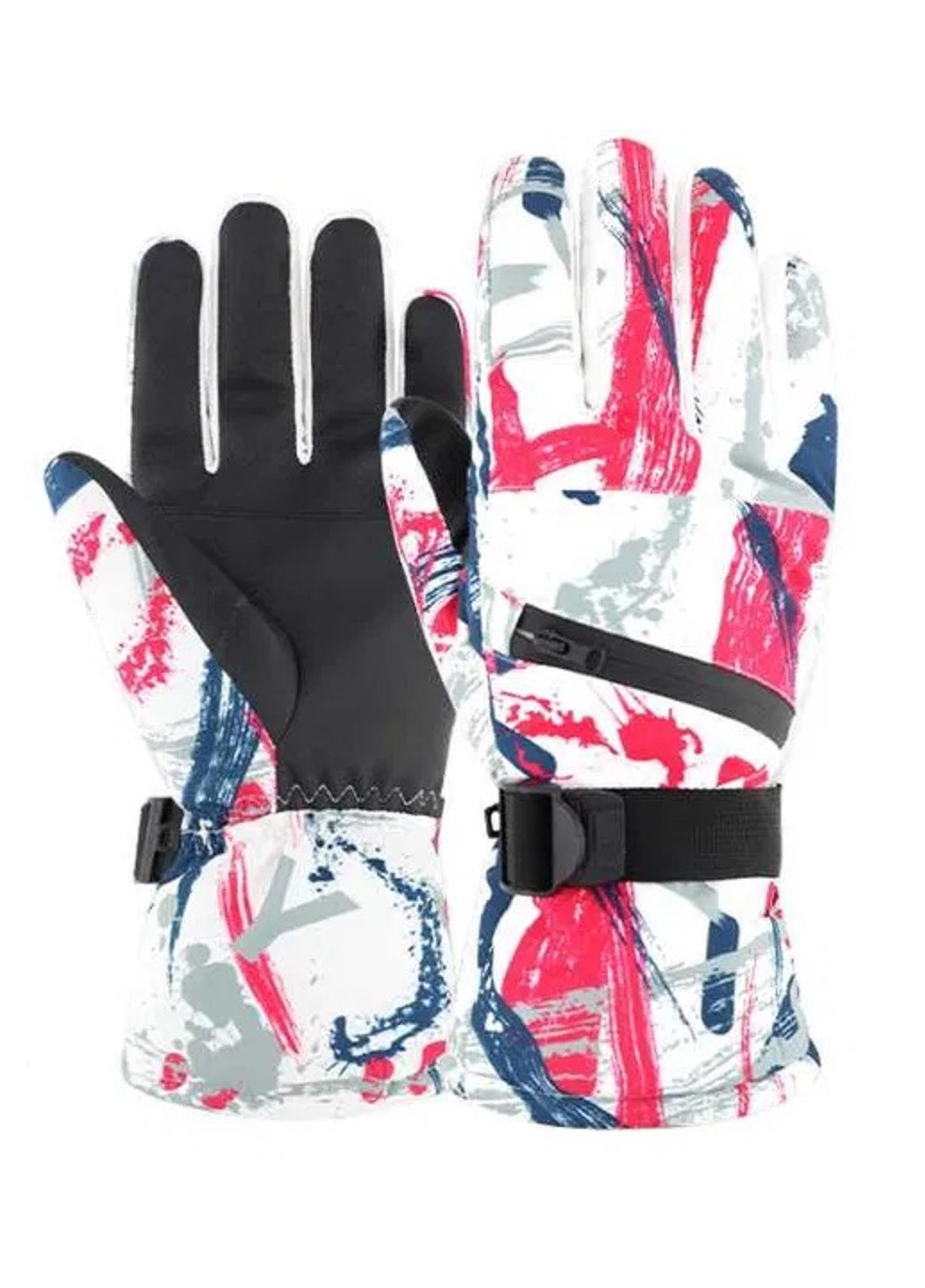 Горнолыжные перчатки лыжные рукавицы теплые зимние на флисе с сенсорными накладками для лыж сноуборда (50645-Нов) Размер M Francesco Marconi (252818674)