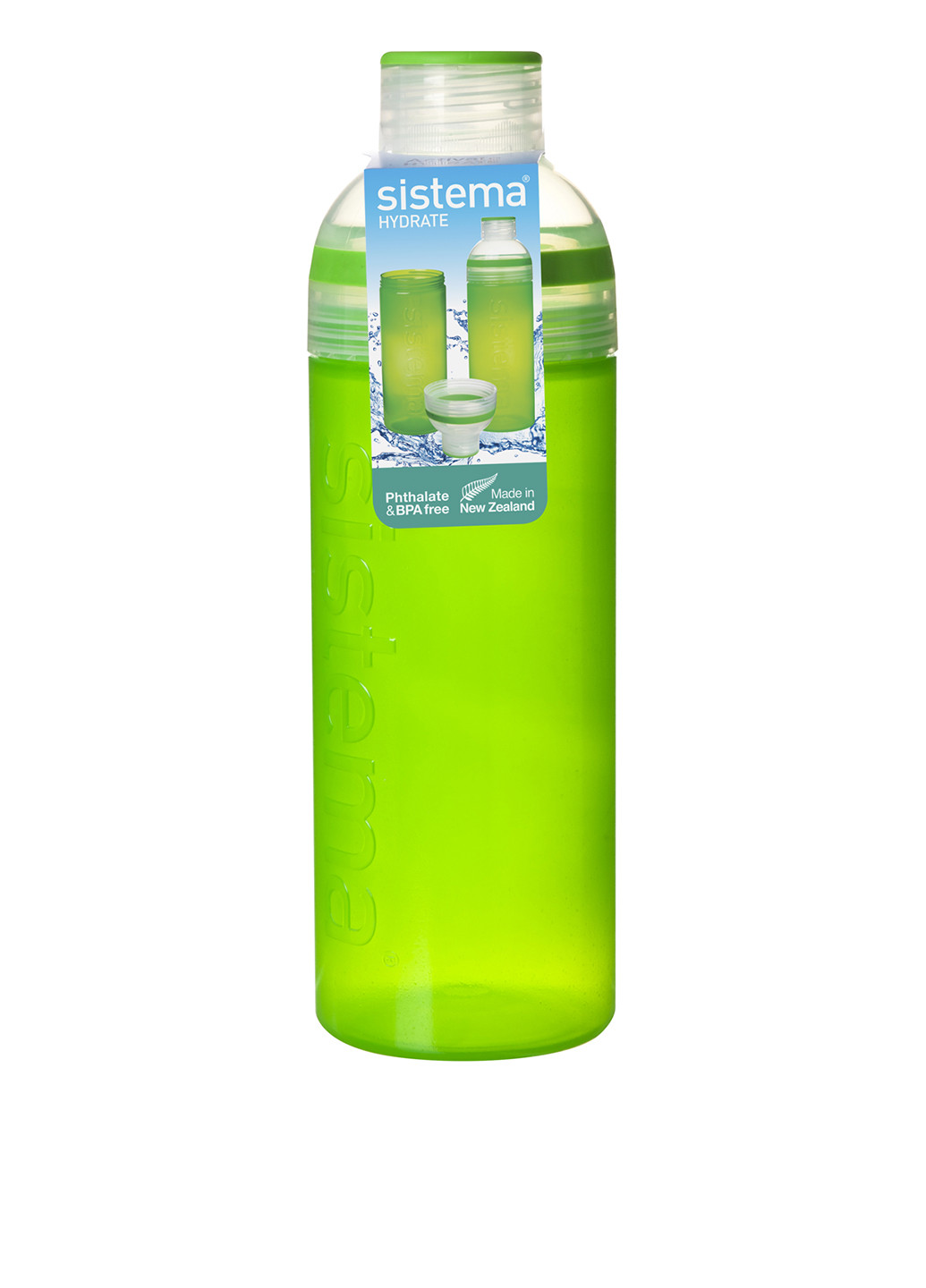 Бутылка для воды разъемная 0,7 л Sistema однотонная зелёная