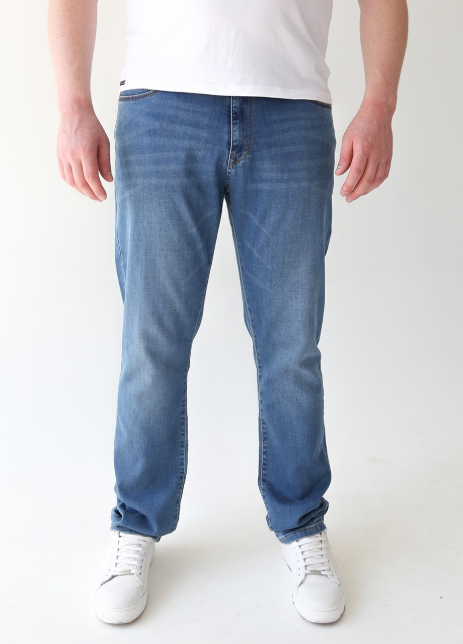 Светло-синие демисезонные джинсы мужские тонкие светло-синие слим Slim ARCHILES