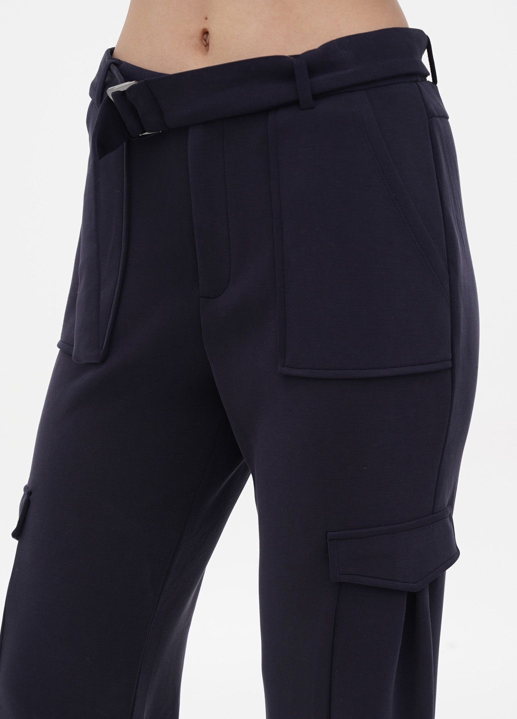 Темно-синие кэжуал демисезонные карго брюки S.Oliver