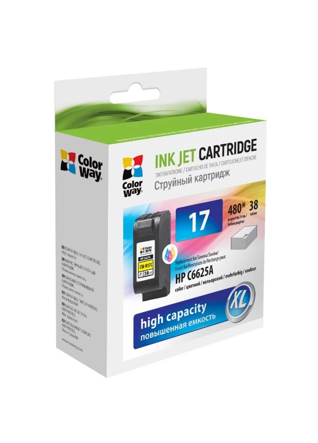 Картридж HP №17 color (C6625A) (CW-H17C) Colorway HP №17 color (C6625A) (247617108)