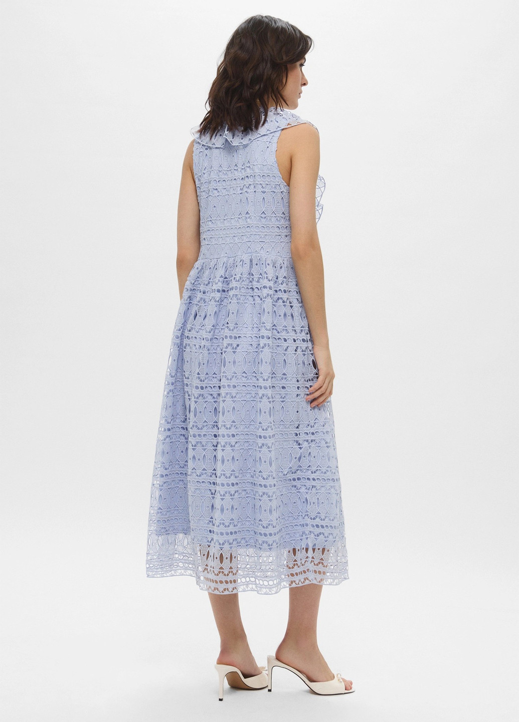 Голубое кэжуал платье H&M однотонное