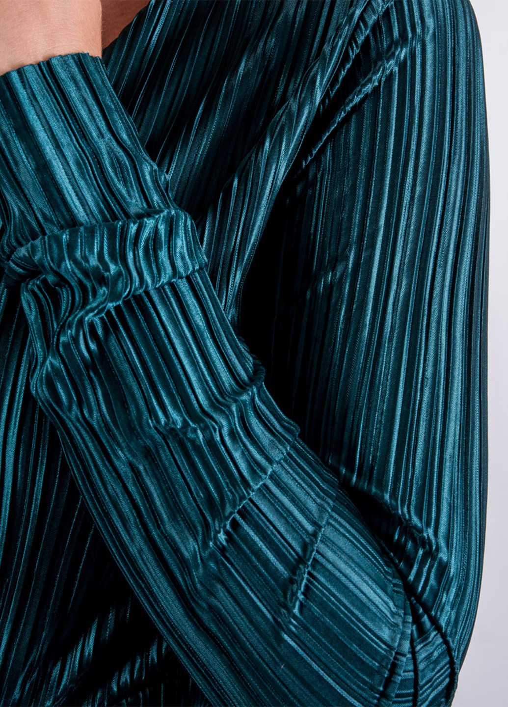 Комбінезон Rut & Circle комбінезон-брюки однотонний смарагдовий діловий трикотаж, поліестер