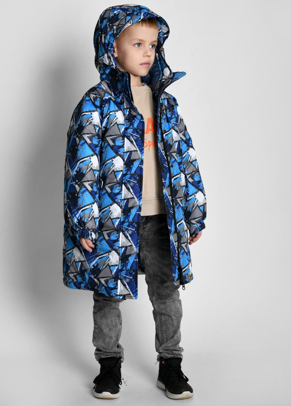 Синя зимня пухова куртка для дітей від 6 до 17 років X-Woyz