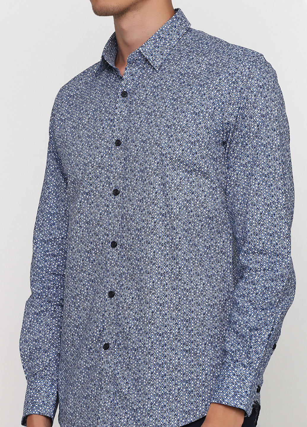 Голубой кэжуал рубашка с цветами Antony Morato