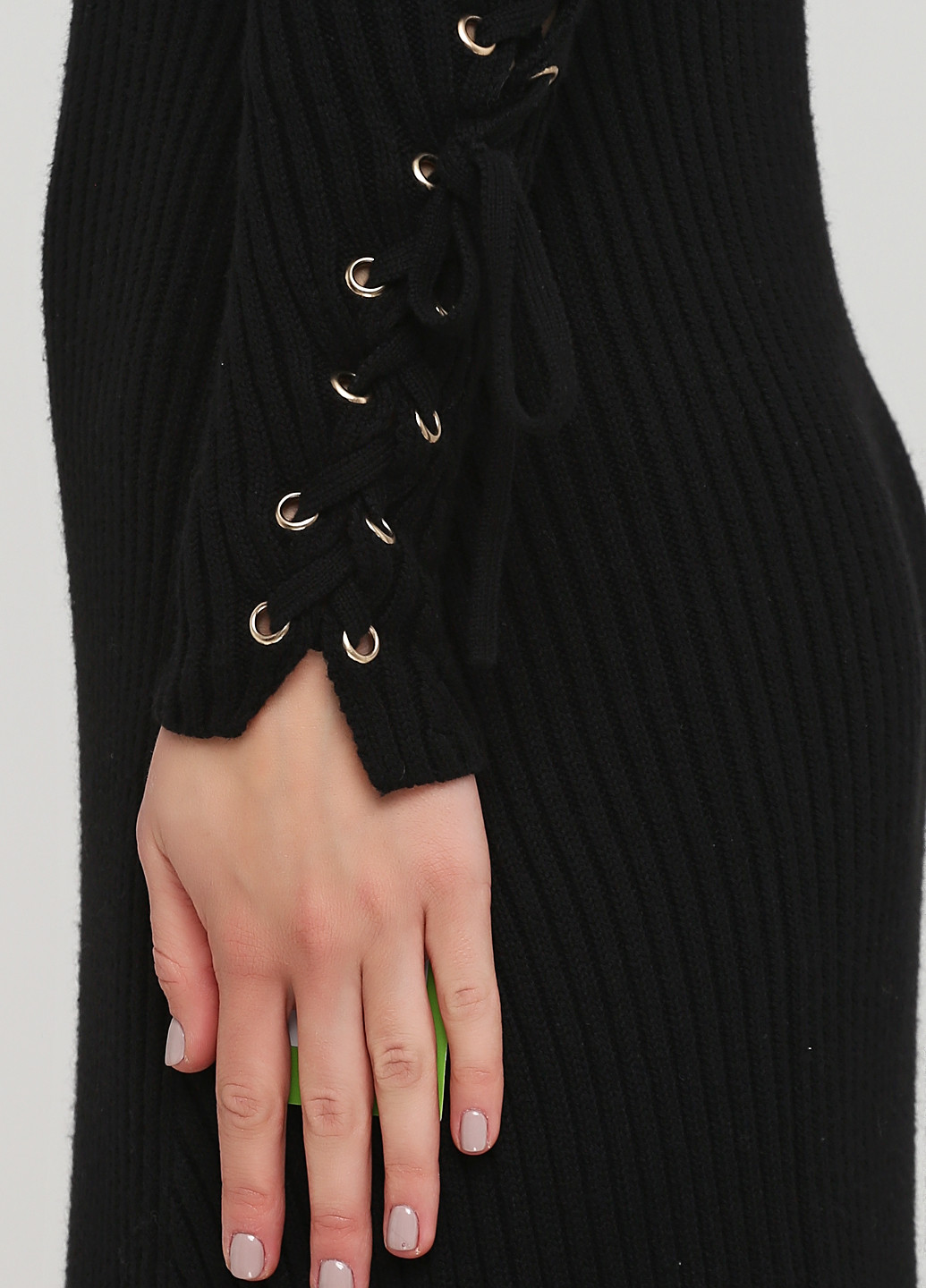 Черное кэжуал платье платье-свитер Maje однотонное