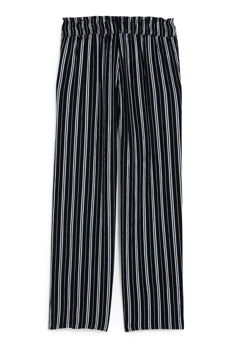 Черно-белые кэжуал летние прямые брюки C&A