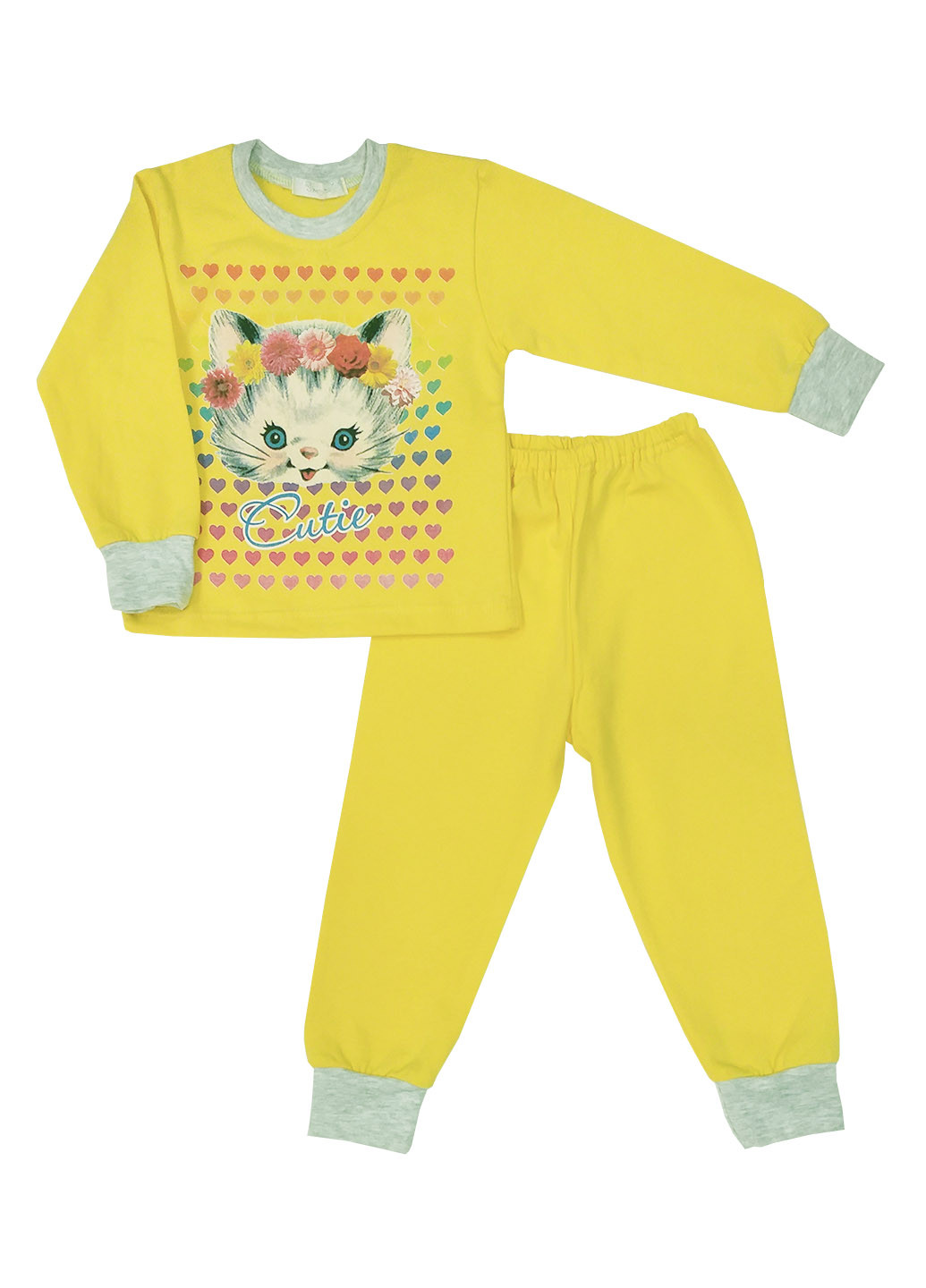 Желтая всесезон пижама ( кофта, штаны ) Витуся