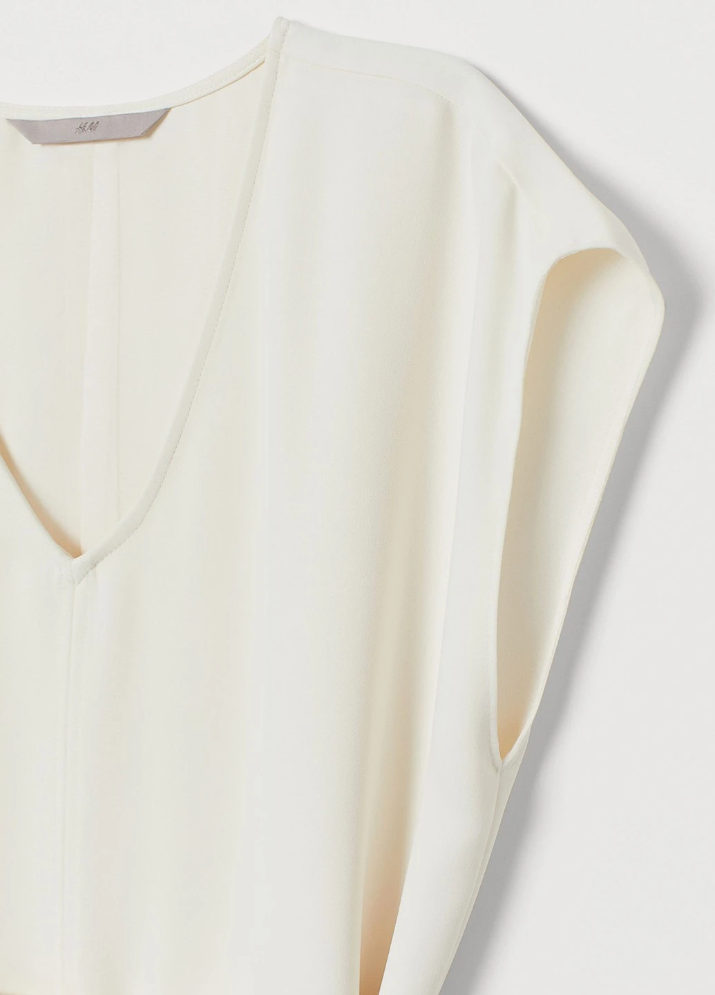 Белое деловое платье H&M однотонное