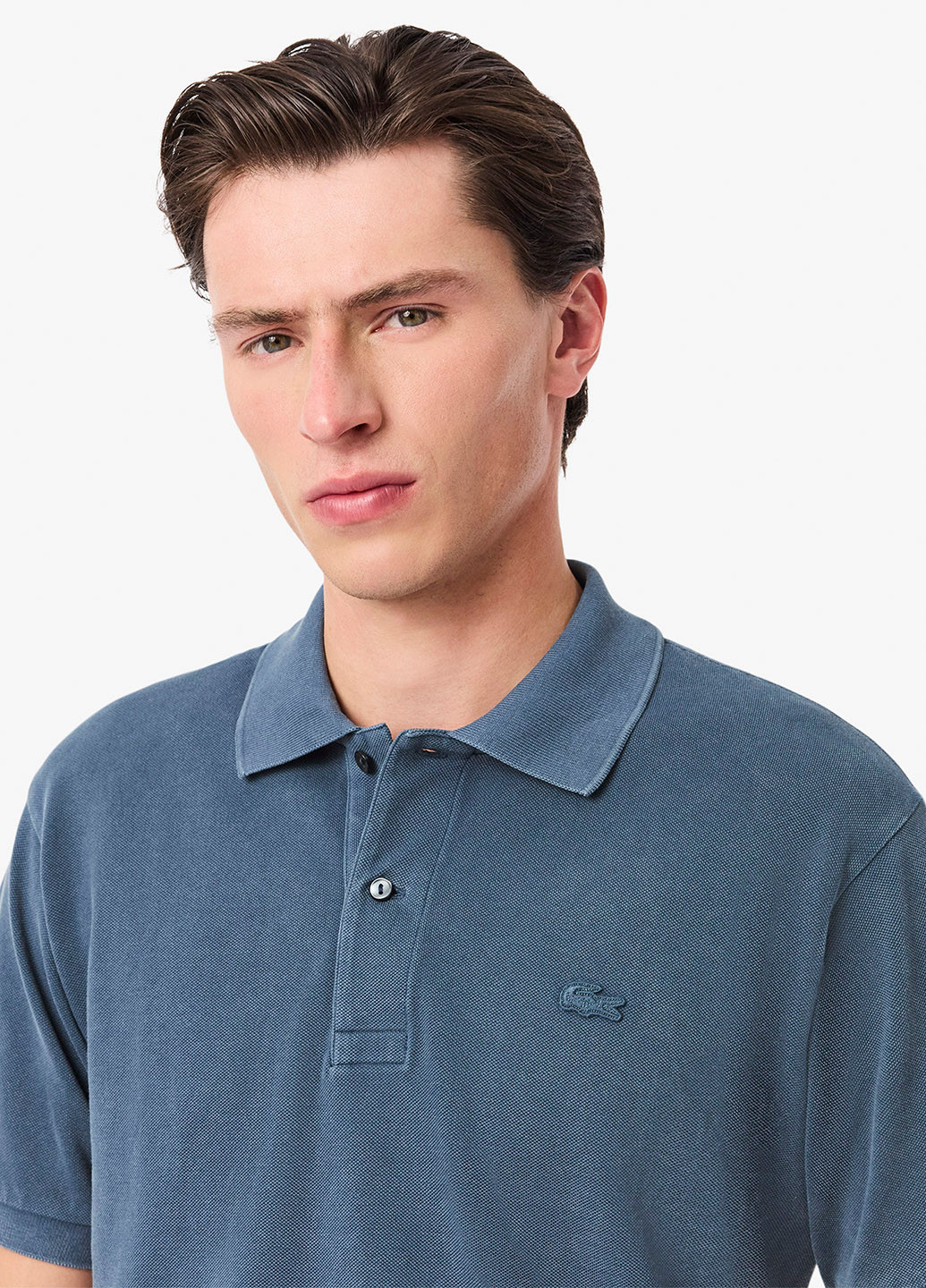 Голубой футболка-поло для мужчин Lacoste варенка