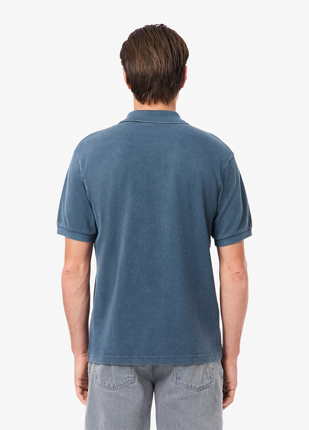 Голубой футболка-поло для мужчин Lacoste варенка