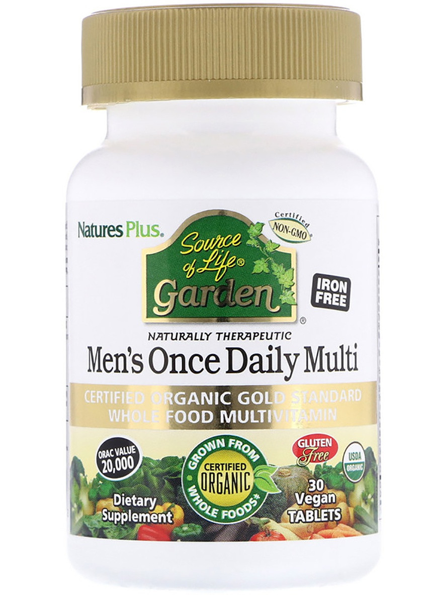 Органічні Щоденні Мультівітаміни для Чоловіків, Source of Life Garden,, 30 таблеток Natures Plus (228292489)