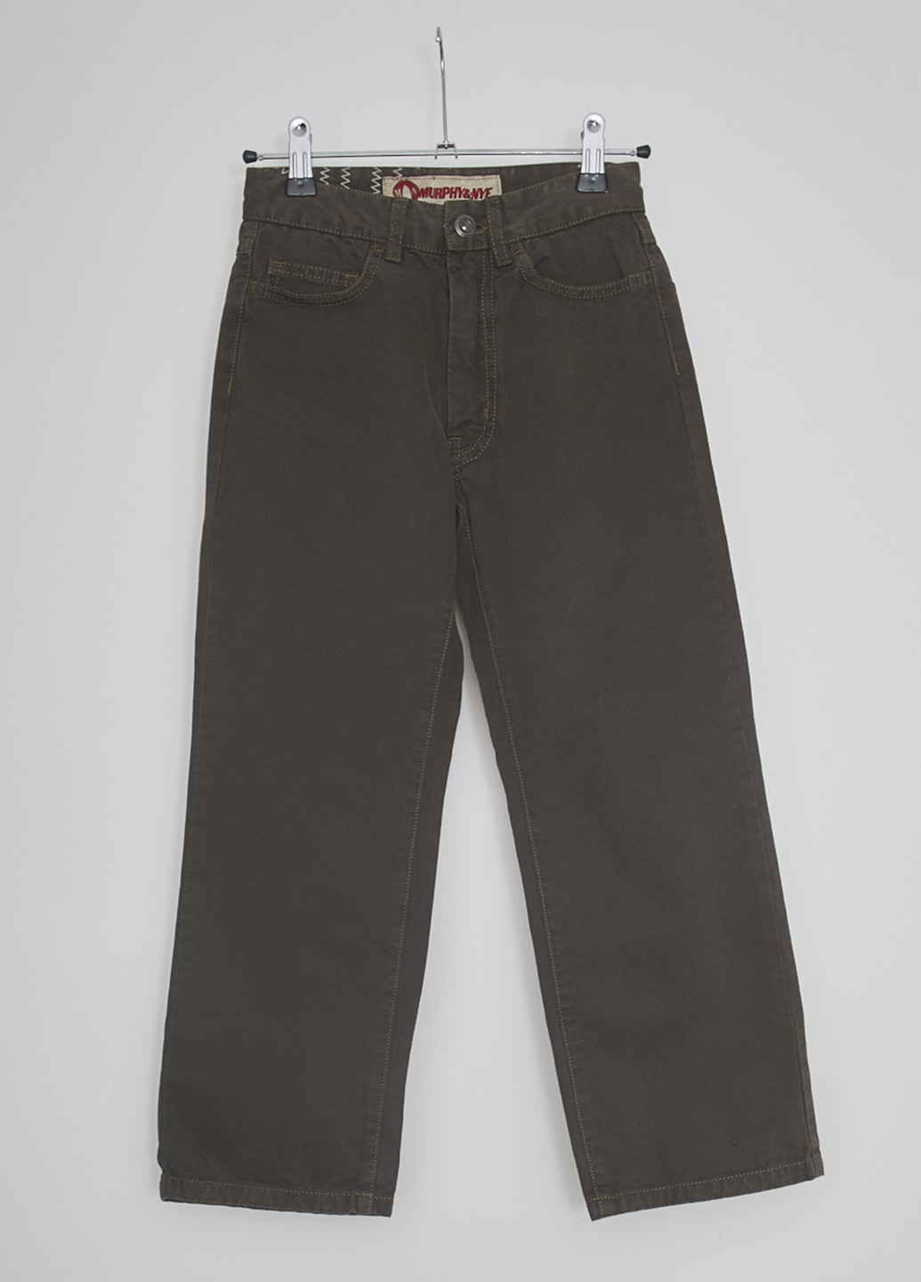 Темно-коричневые демисезонные прямые джинсы Murphy & Nye