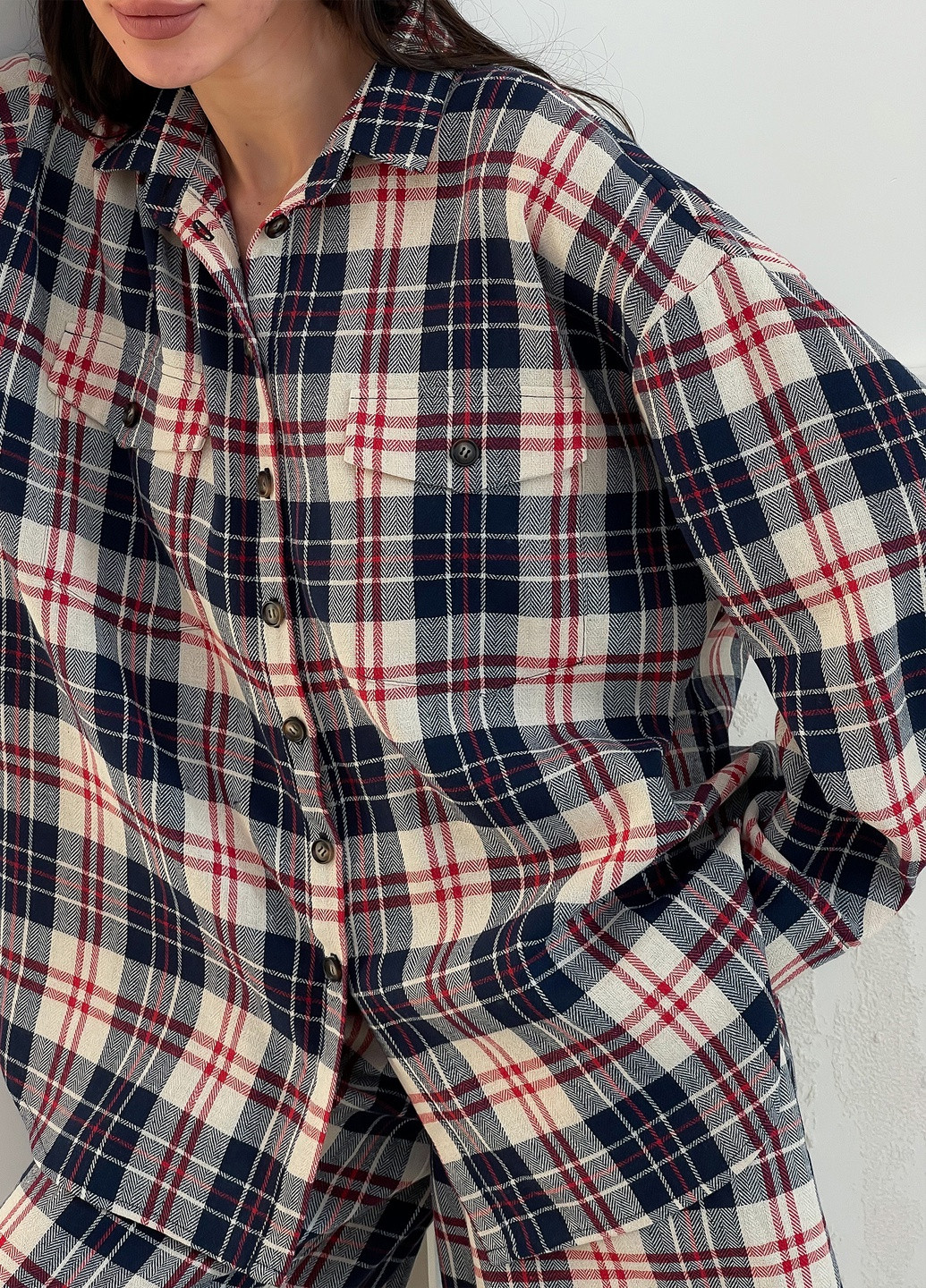 Синяя кэжуал рубашка в клетку Тю-Тю!