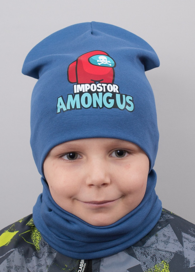 Дитяча шапка з хомутом КАНТА "Among" розмір 52-56 синій (OC-585) Канта (222439471)