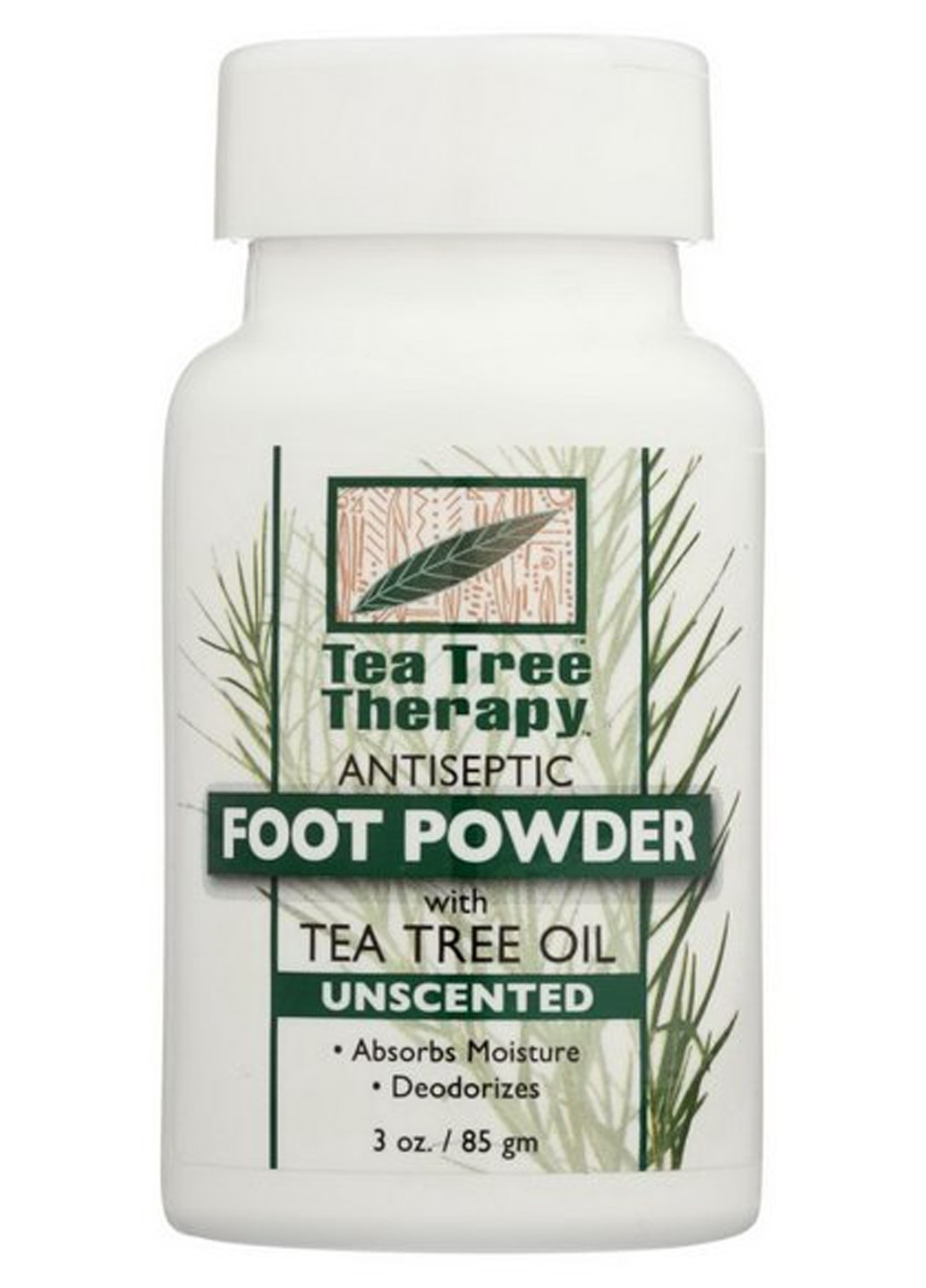 Дезодорирующий порошок для ніг без запаху з маслом чайного дерева, 85 г Tea Tree Therapy (243683168)