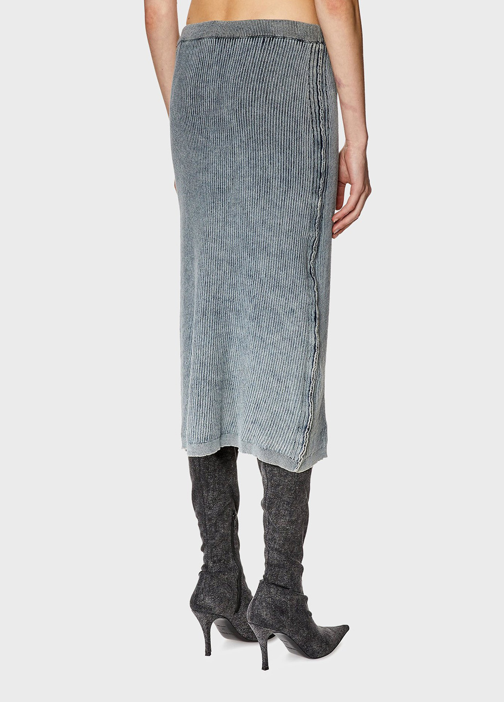 Синяя кэжуал варенка юбка Diesel а-силуэта (трапеция)