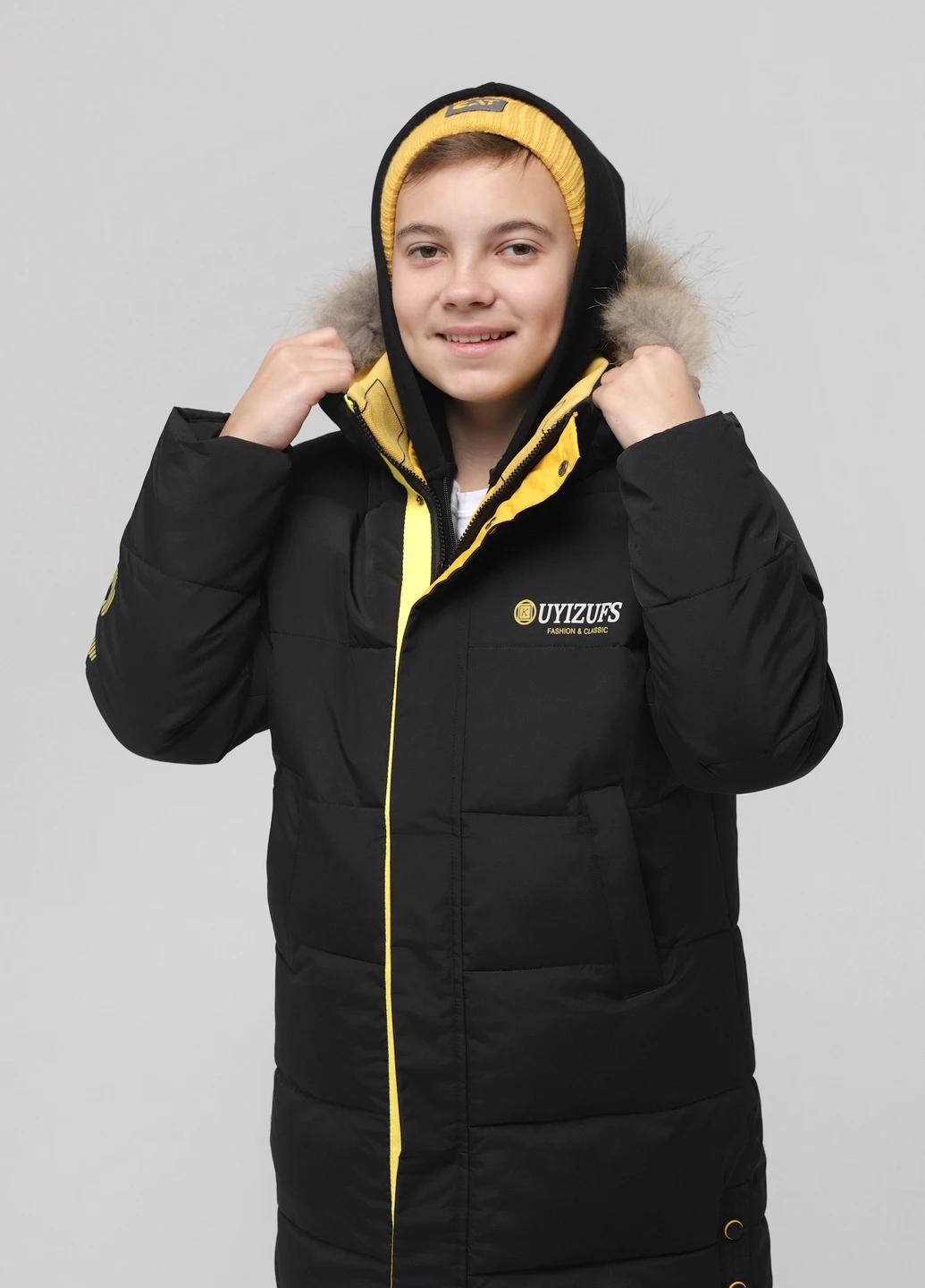Чорна зимня зимова куртка No Brand