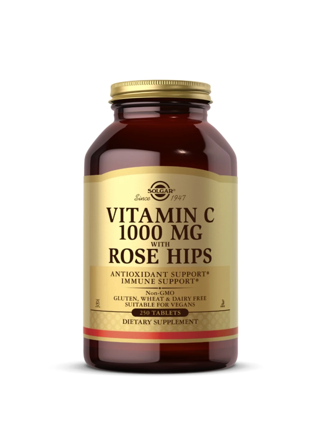 Вітамін C, з шипшиною, Vitamin C with Rose Hips,, 1000 мг, 250 таблеток солгар Solgar (255407518)